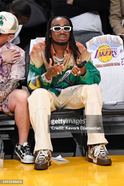 Quavo attends game three of the Western Conference Finals between the Los Angeles Lakers and the Denver Nuggets at Crypto.com Arena on May 20, 2023...