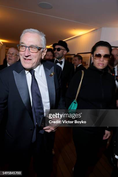 Robert De Niro and Tiffany Chen attend the Vanity Fair x Prada Party at the 2023 Cannes Film Festival at Hotel du Cap-Eden-Roc on May 20, 2023 in Cap...