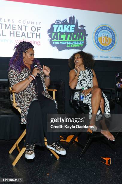 Kim Coles and Amanda Seales attend Take Action LA's community talk-back panel discussion on “The Danger of the Strong Black Woman” following the...