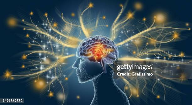 deep-learning-infografik von neuronen und robotern künstlichen neuronalen netzen - intelligenz stock-grafiken, -clipart, -cartoons und -symbole