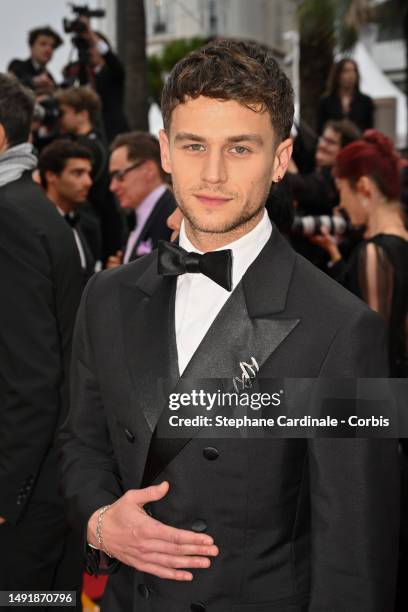 Brandon Flynn attends the "The Zone Of Interest" red carpet during the 76th annual Cannes film festival at Palais des Festivals on May 19, 2023 in...