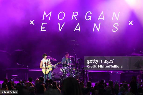 Country artist Morgan Evans performs at The Greek Theatre on May 20, 2023 in Los Angeles, California.