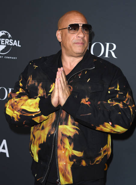 Vin Diesel arrives at the Charlize Theron Africa Outreach Project 2023 Block Party at Universal Studios Backlot on May 20, 2023 in Universal City,...