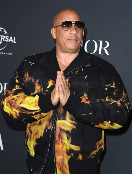 Vin Diesel arrives at the Charlize Theron Africa Outreach Project 2023 Block Party at Universal Studios Backlot on May 20, 2023 in Universal City,...