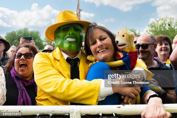 Festival goers enjoy the music at the Let's Rock The Moor Festival 2023 on May 20, 2023 in Cookham, England.