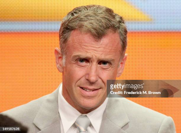 Actor David Eigenberg speaks onstage at the 'Chicago Fire' panel during day 4 of the NBCUniversal portion of the 2012 Summer TCA Tour held at the...