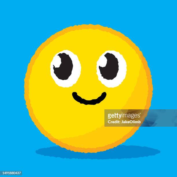 emoji textured smiley face - smiley face emoticon stock illustrations