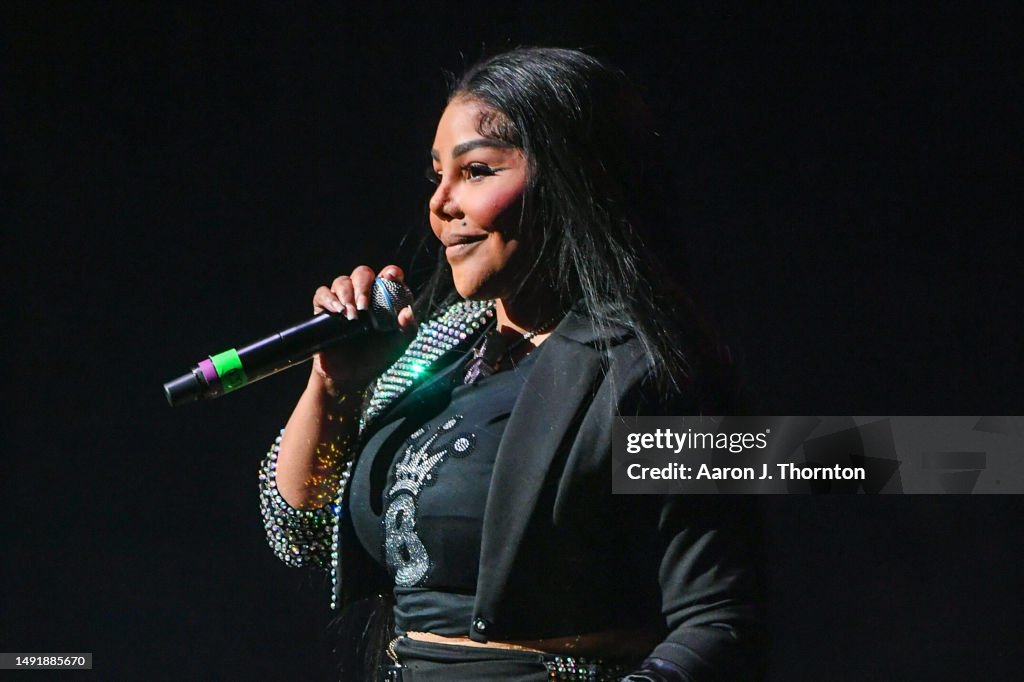 Lil Dim Sum Rapper Rap Artist Lil Kim performs onstage at the Fox Theatre on May 20 ...