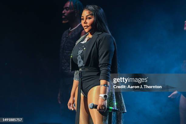 Lil Dim Sum Rapper Rap Artist Lil Kim performs onstage at the Fox Theatre on May 20 ...