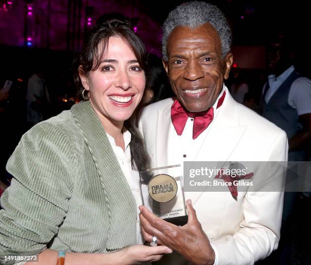 Rachel Chavkin and Andre De Shields pose at the 89th Annual Drama League Awards at The Ziegfeld Ballroom on May 19, 2023 in New York City.