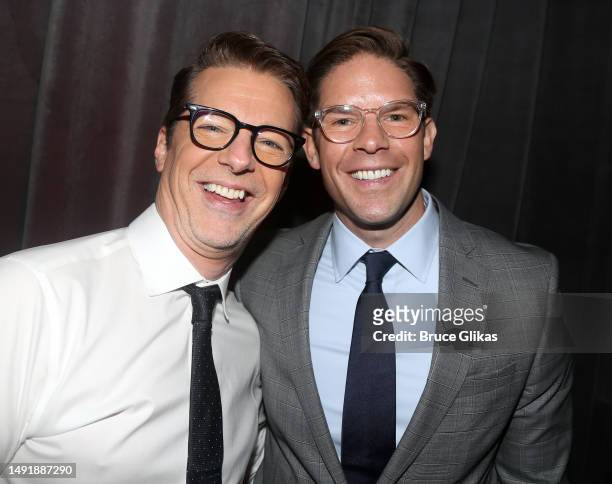 Sean Hayes and Hiost Frank DiLella pose at the 89th Annual Drama League Awards at The Ziegfeld Ballroom on May 19, 2023 in New York City.