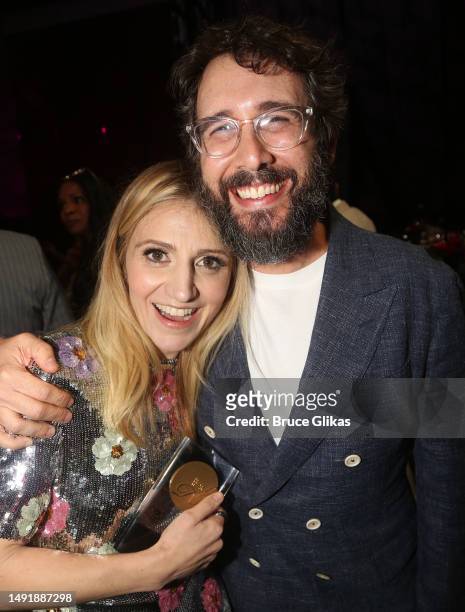 Annaleigh Ashford and Josh Groban pose at the 89th Annual Drama League Awards at The Ziegfeld Ballroom on May 19, 2023 in New York City.