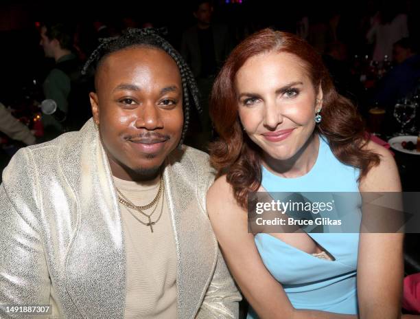 Marcel Spears and Marla Mindelle pose at the 89th Annual Drama League Awards at The Ziegfeld Ballroom on May 19, 2023 in New York City.