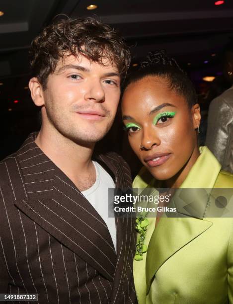 Colton Ryan and Anna Uzele pose at the 89th Annual Drama League Awards at The Ziegfeld Ballroom on May 19, 2023 in New York City.