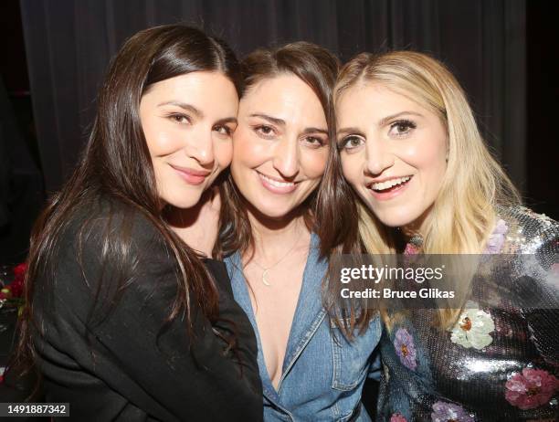 Phillipa Soo, Sara Bareilles and Annaleigh Ashford pose at the 89th Annual Drama League Awards at The Ziegfeld Ballroom on May 19, 2023 in New York...