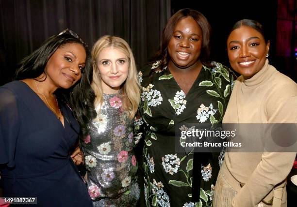 Audra McDonald, Annaleigh Ashford, Alex Newell, Patina Miller pose at the 89th Annual Drama League Awards at The Ziegfeld Ballroom on May 19, 2023 in...