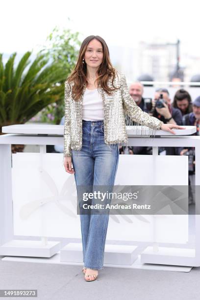 Anaïs Demoustier attends the "Le Temps D'Aimer " photocall at the 76th annual Cannes film festival at Palais des Festivals on May 21, 2023 in Cannes,...
