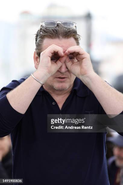 Benoît Magimel attends the "Omar La Fraise " photocall at the 76th annual Cannes film festival at Palais des Festivals on May 21, 2023 in Cannes,...