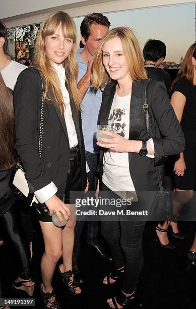 Edie Campbell, Otis Ferry and Laura Carmichael attend a private cocktail party celebrating the launch of Karl Lagerfeld's collections 'KARL ' and...