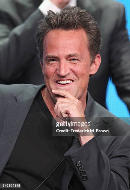 Actor Matthew Perry speaks onstage at the 'Go On' panel during day 4 of the NBCUniversal portion of the 2012 Summer TCA Tour held at the Beverly...