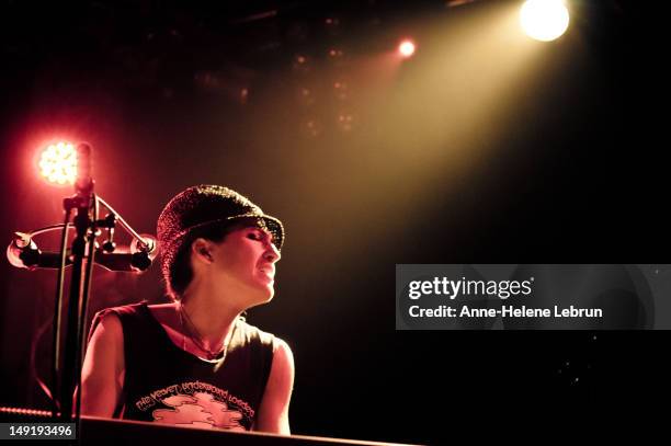 July 24: Joan Wasser of Joan As Police Woman performs live during a concert at Lido on July 24, 2012 in Berlin, Germany.