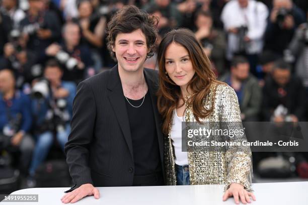 Vincent Lacoste and Anaïs Demoustier attend the "Le Temps D'Aimer " photocall at the 76th annual Cannes film festival at Palais des Festivals on May...