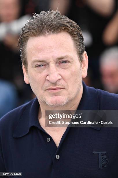 Benoit Magimel attends the "Omar La Fraise " photocall at the 76th annual Cannes film festival at Palais des Festivals on May 21, 2023 in Cannes,...