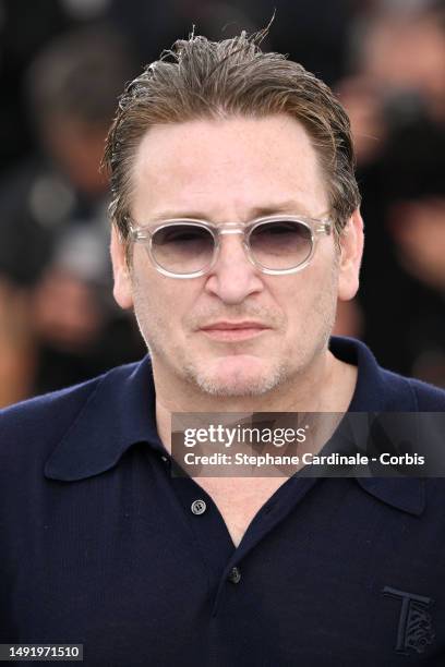 Benoit Magimel attends the "Omar La Fraise " photocall at the 76th annual Cannes film festival at Palais des Festivals on May 21, 2023 in Cannes,...