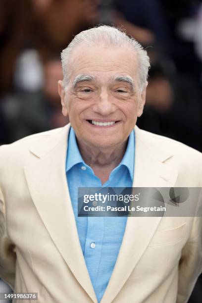 Director Martin Scorsese attends the "Killers Of The Flower Moon" photocall at the 76th annual Cannes film festival at Palais des Festivals on May...