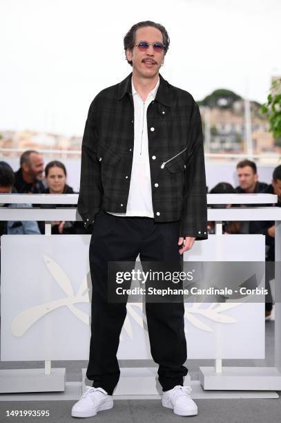 Reda Kateb attends the "Omar La Fraise " photocall at the 76th annual Cannes film festival at Palais des Festivals on May 21, 2023 in Cannes, France.