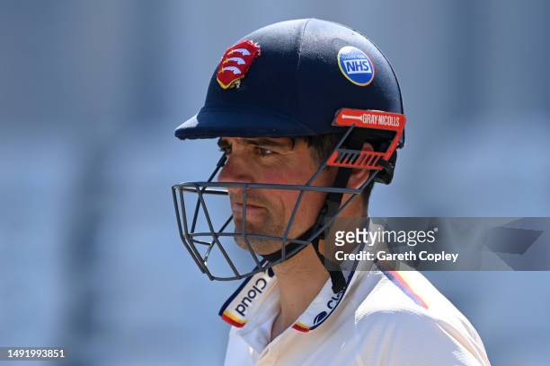 Sir Alastair Cook of Essex during the LV= Insurance County Championship Division 1 match between Nottinghamshire and Essex at Trent Bridge on May 21,...