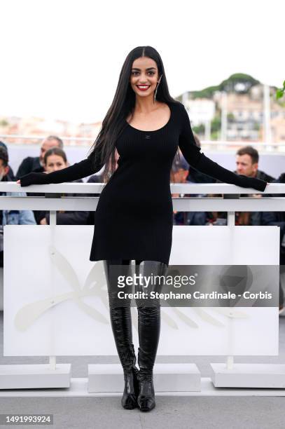 Meriem Amiar attends the "Omar La Fraise " photocall at the 76th annual Cannes film festival at Palais des Festivals on May 21, 2023 in Cannes,...