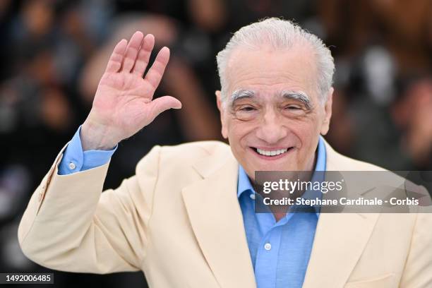 Director Martin Scorsese attends the "Killers Of The Flower Moon" photocall at the 76th annual Cannes film festival at Palais des Festivals on May...