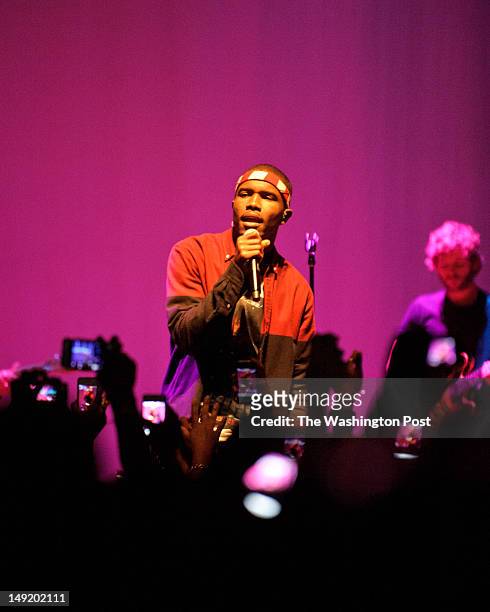 July 23rd, 2012 - R&amp;B sensation Frank Ocean performs during a sold-out show at the 9:30 Club in Washington, D.C. Ocean, who recently declared...
