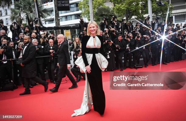 Cate Blanchett attends the "Killers Of The Flower Moon" red carpet during the 76th annual Cannes film festival at Palais des Festivals on May 20,...