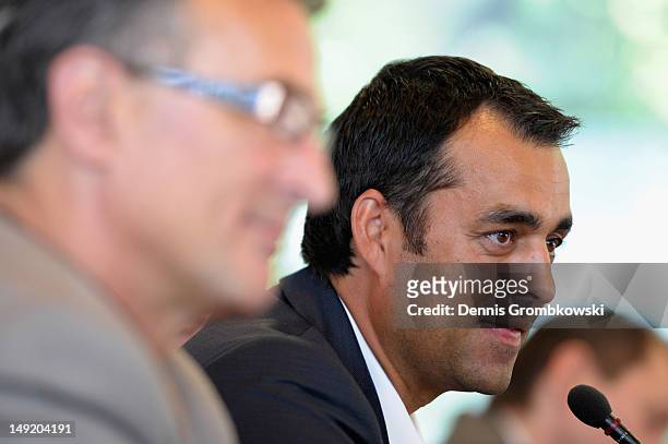 New director of Sports of the German Football Federation DFB Robin Dutt is presented during a press conference at DFB Headquarters on July 25, 2012...