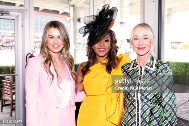 Nicole Walker, Vice President, The Stronach Group, Dawn Moore, First Lady of Maryland and Belinda Stronach, Chairwoman, CEO and President, The...