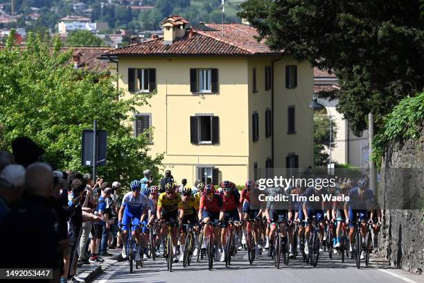 Michael Hepburn of Australia and Team Jayco AlUla, Edoardo Affini of Italy, Primoz Roglič of Slovenia and Team Jumbo-Visma, Ben Swift of The United...