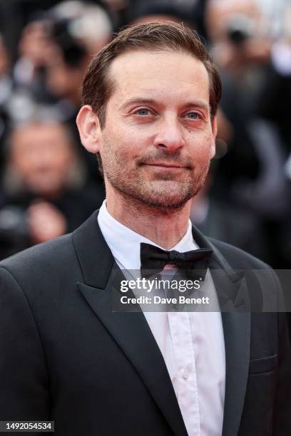 Tobey Maguire attends the Cannes Film Festival World Premiere of Apple Original Films' "Killers Of The Flower Moon" at the Palais des Festivals on...