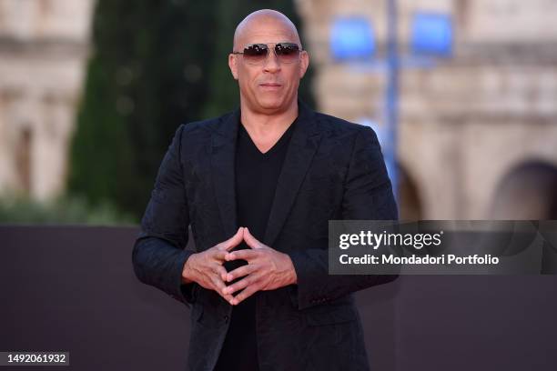 Actor, US film producer Vin Diesel on the red carpet at the world premiere of the film Fast X at the Colosseum. Rome , May 12nd, 2023