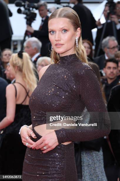 Toni Garrn attends the "Firebrand " red carpet during the 76th annual Cannes film festival at Palais des Festivals on May 21, 2023 in Cannes, France.