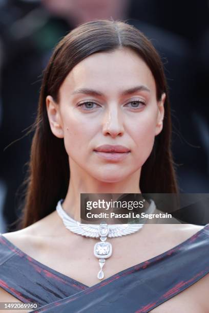 Irina Shayk attends the "Firebrand " red carpet during the 76th annual Cannes film festival at Palais des Festivals on May 21, 2023 in Cannes, France.