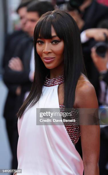 Naomi Campbell attends the "Firebrand " red carpet during the 76th annual Cannes film festival at Palais des Festivals on May 21, 2023 in Cannes,...