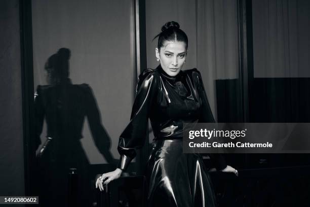 Shruti Haasan poses for a portrait during the 76th Annual Cannes Film Festival at the Martinez Hotel on May 21, 2023 in Cannes, France.