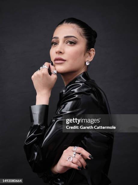 Shruti Haasan poses for a portrait during the 76th Annual Cannes Film Festival at the Martinez Hotel on May 21, 2023 in Cannes, France.