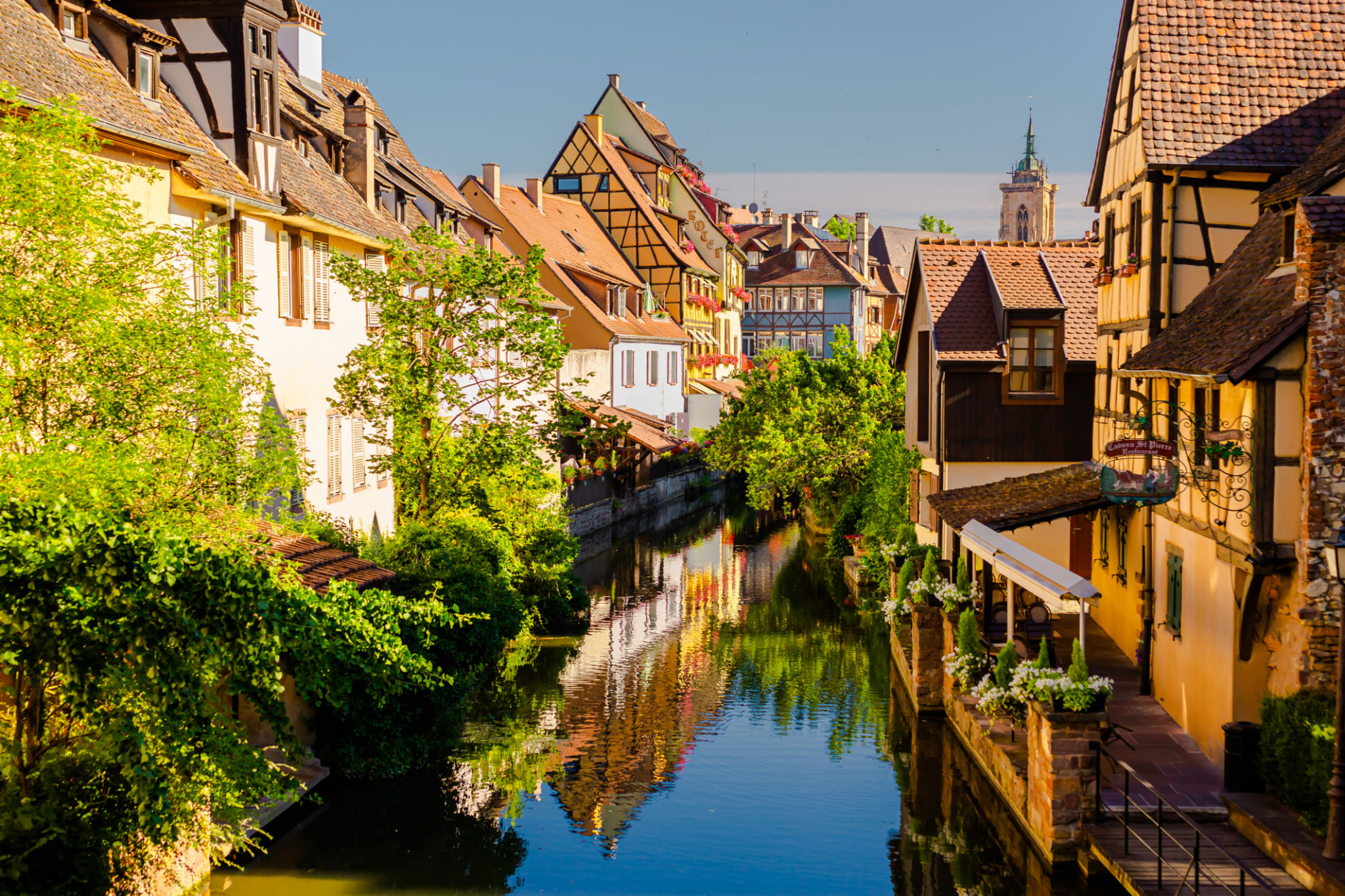 Alsace. Old French town Colmar. France. Summer trip. Europe Alsace. Old French town Colmar. France. Summer trip. Europe