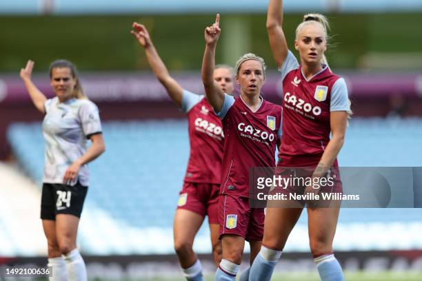 Jordan Nobbs of Aston Villa in action during the FA Women's Super League match between Aston Villa and Liverpool at Villa Park on May 21, 2023 in...