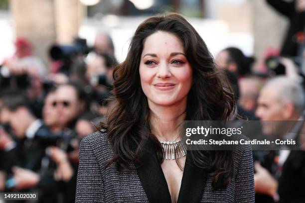 Marion Cotillard attends the "Firebrand " red carpet during the 76th annual Cannes film festival at Palais des Festivals on May 21, 2023 in Cannes,...