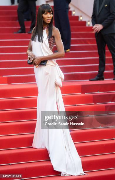 Naomi Campbell attends the "Firebrand " red carpet during the 76th annual Cannes film festival at Palais des Festivals on May 21, 2023 in Cannes,...