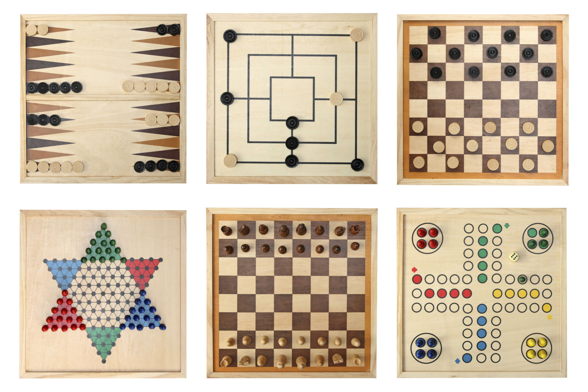 wooden backgammon set